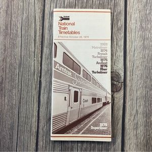 VTG Amtrak National Train Timetables Booklet Brochure October 28, 1979